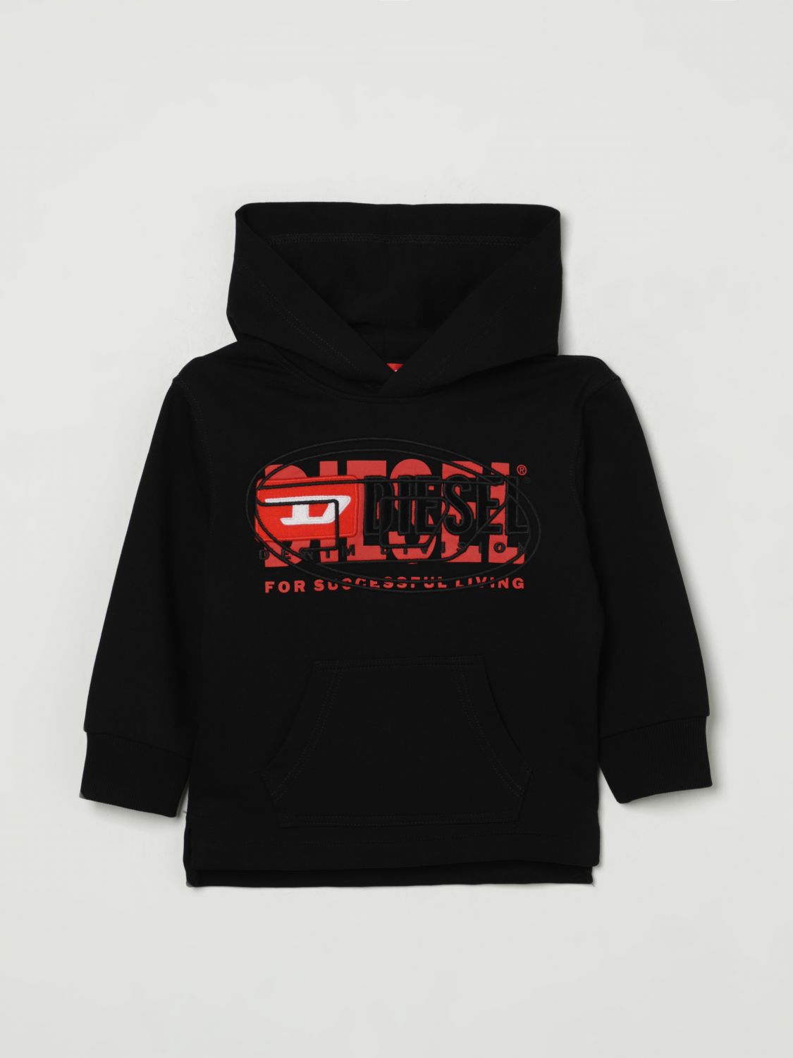 Diesel Hoodie With Layered Logos