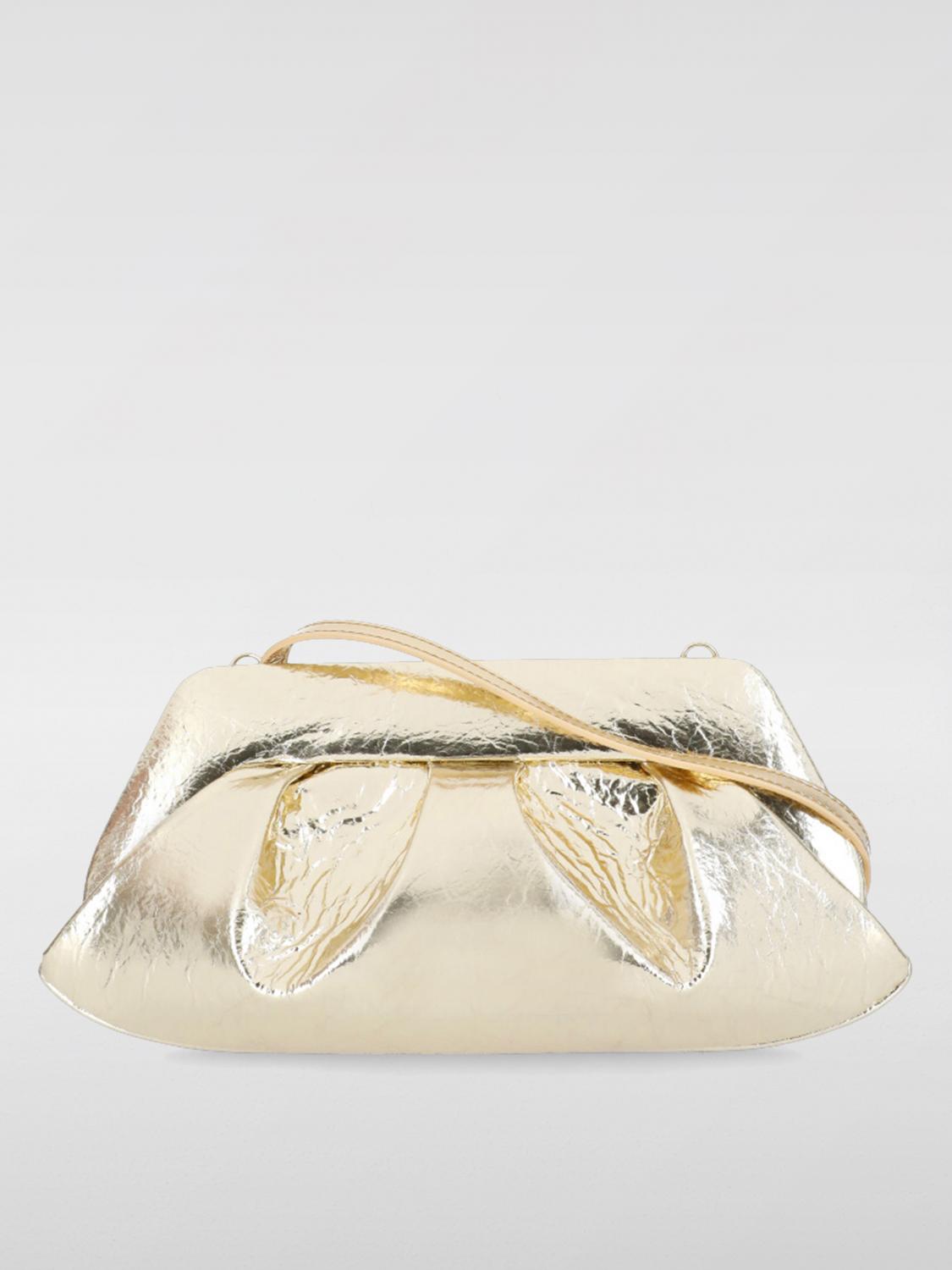 Themoirè Gold Vegan Leather Emera Pineapple Shoulder Bag In Gold