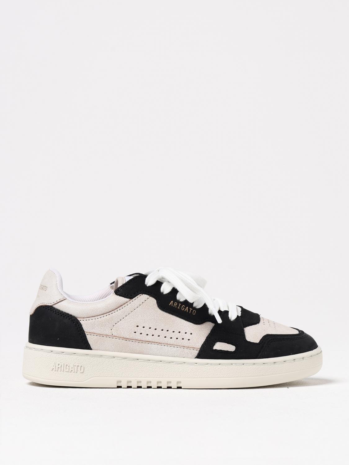 Axel Arigato White Black Round Toe Sneakers In Beige