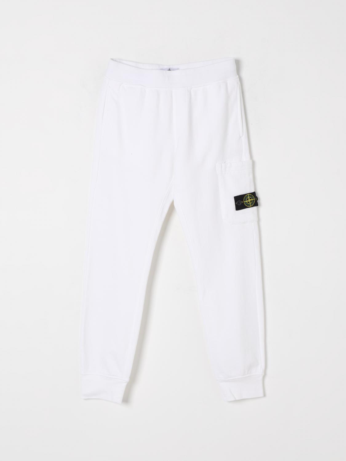 Stone Island Trousers  Junior Kids In White