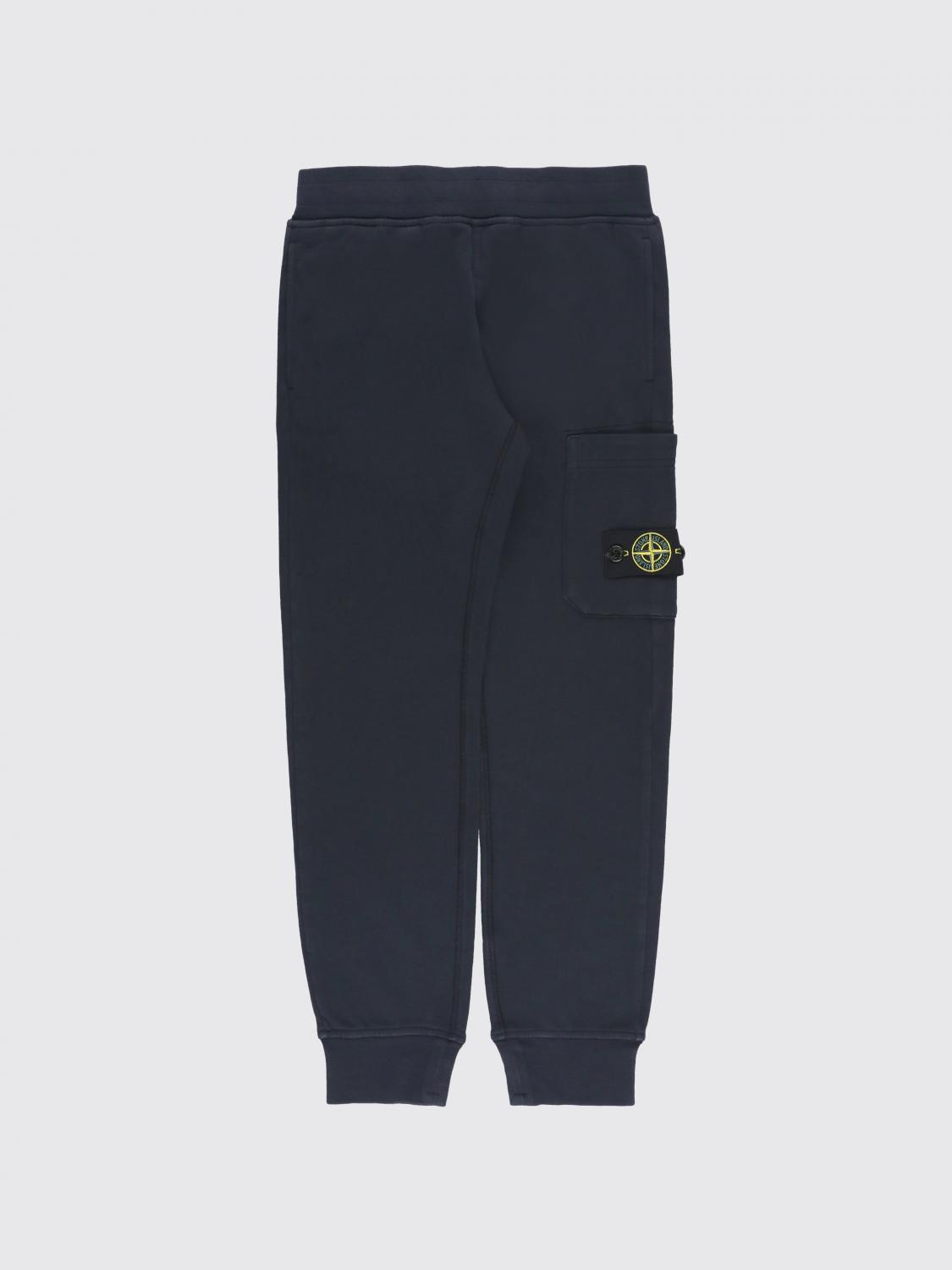Stone Island Pants Junior Kids Color Navy In Navy