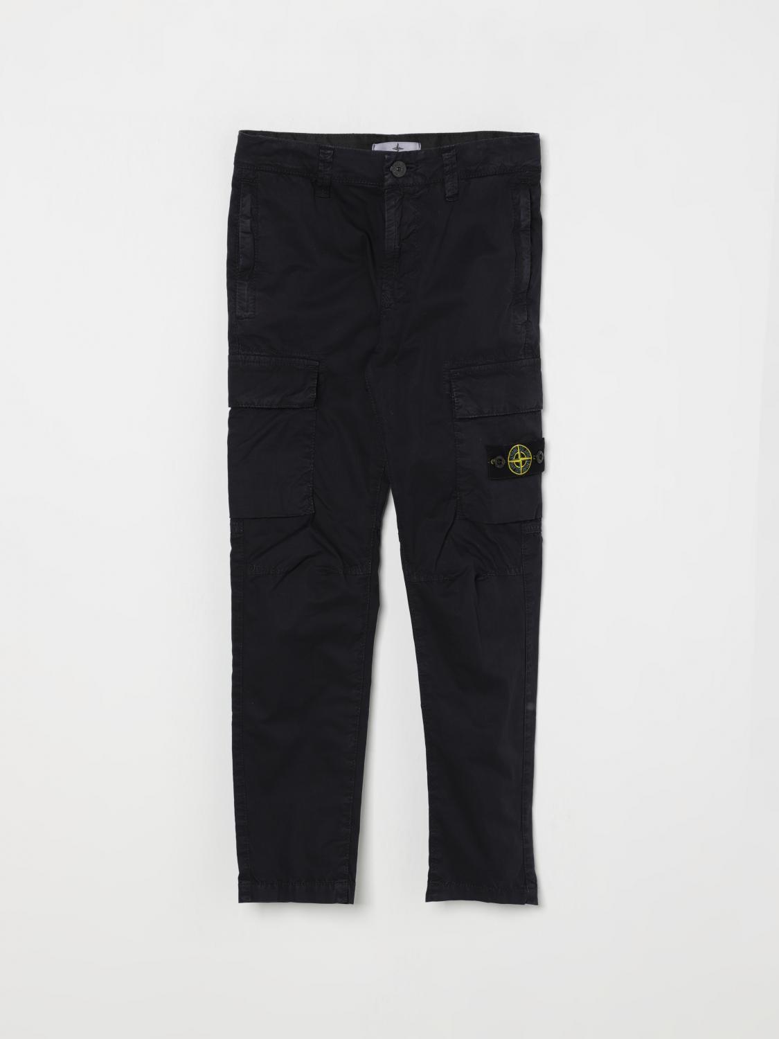 Stone Island Pants Junior Kids Color Blue In Blue