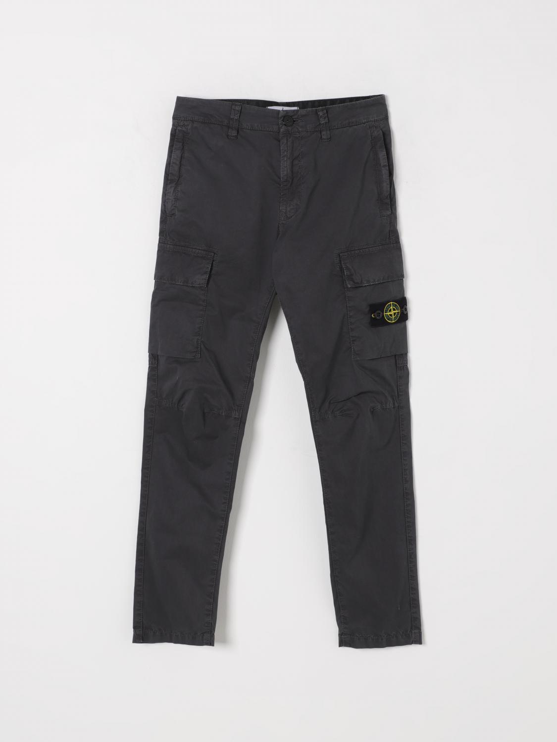 Stone Island Pants Junior Kids Color Grey In Grey