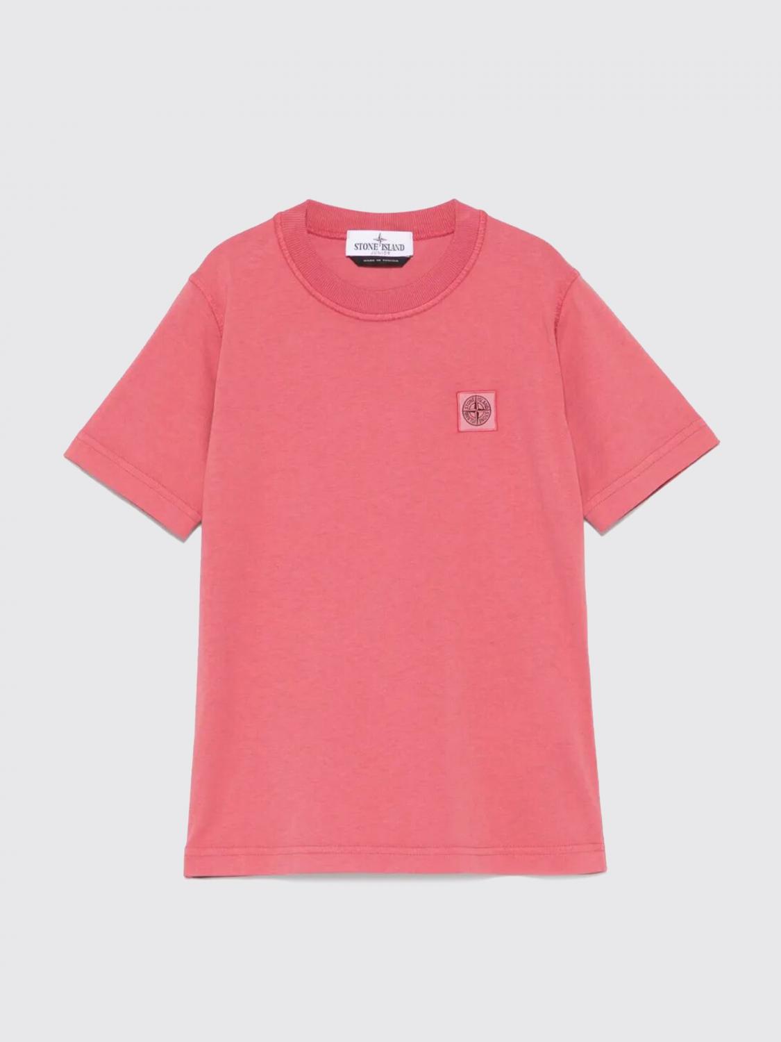 STONE ISLAND JUNIOR T-Shirt Kids color Pink　STONE ISLAND JUNIOR Tシャツ キッズカラー ピンク STONE