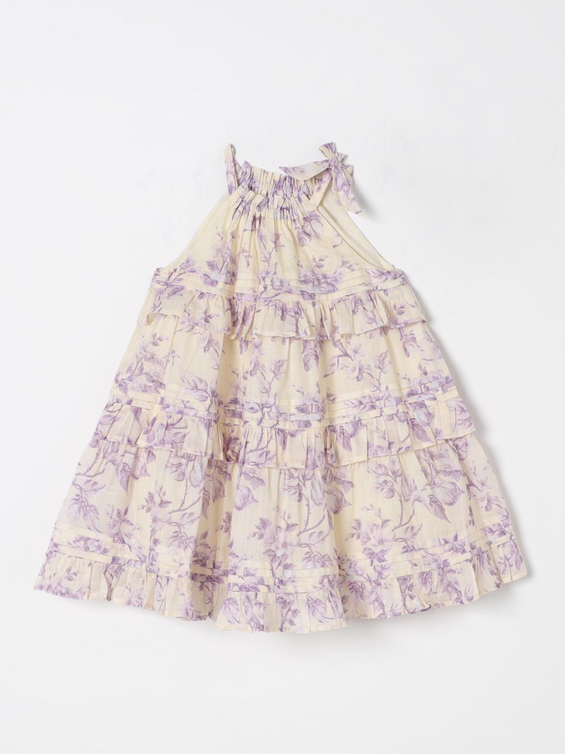 Zimmermann Floral Print Cotton Muslin Dress In Yellow