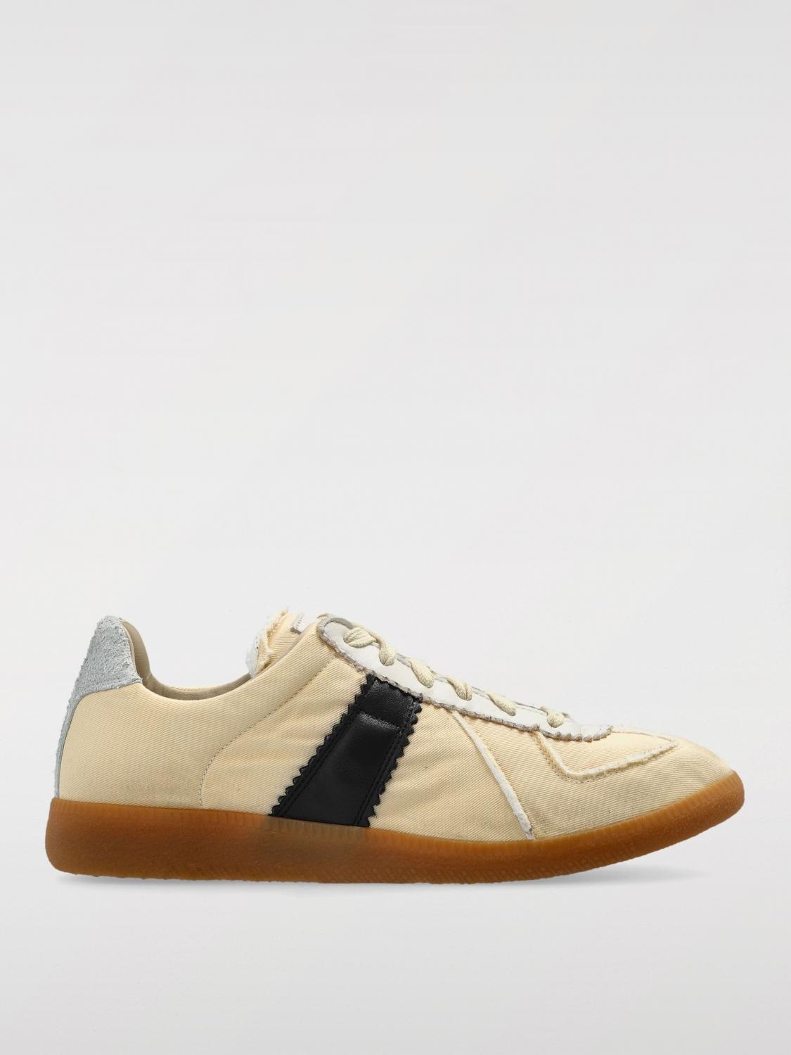 Maison Margiela Multicolor Fabric Replica Sneakers In Beige