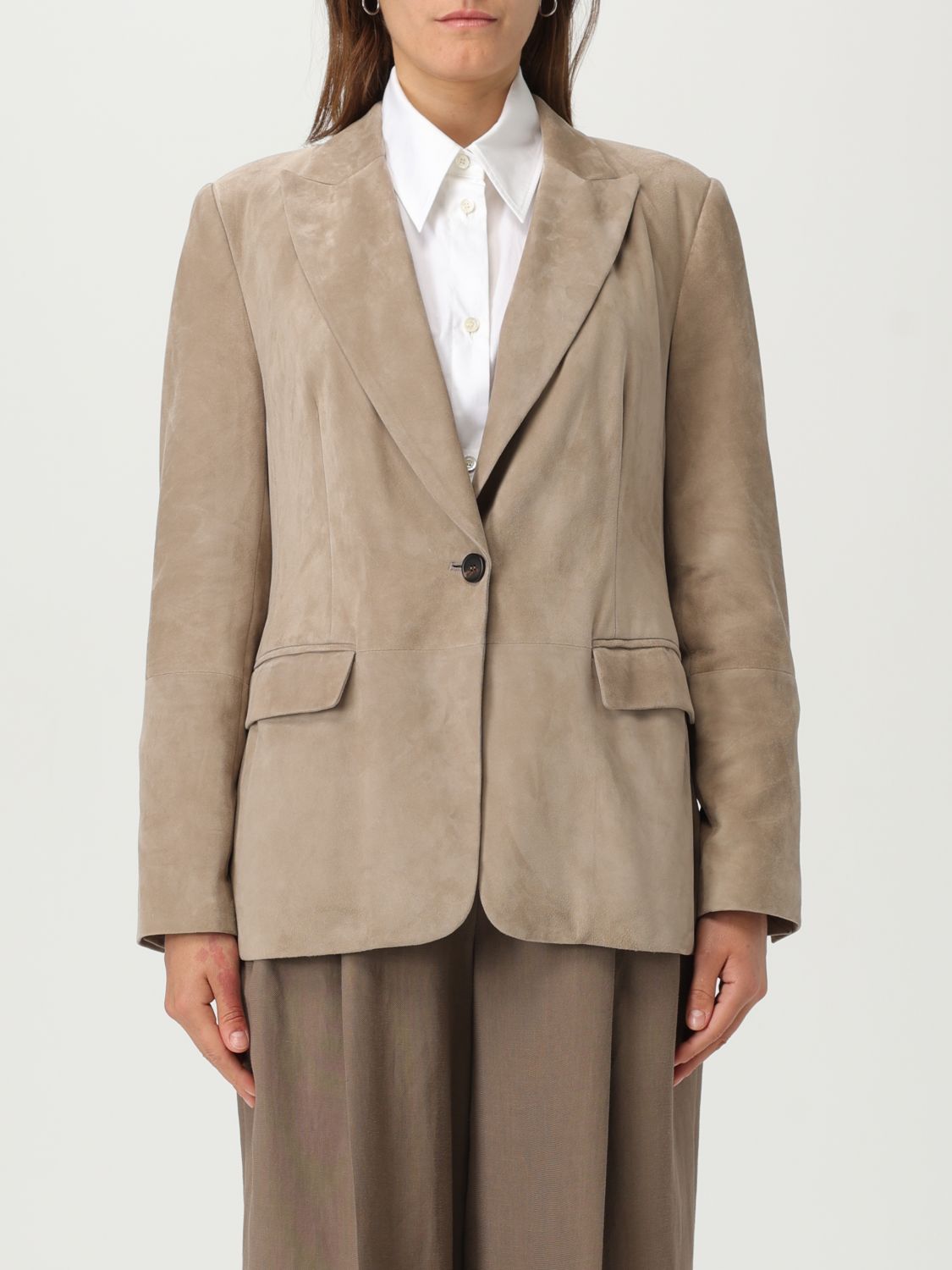 Brunello Cucinelli Embellished Suede Blazer
