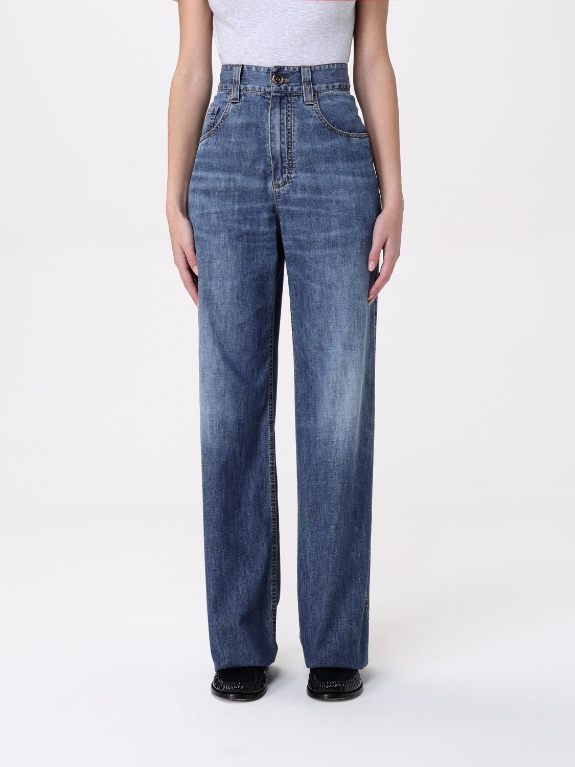 Brunello Cucinelli Jeans Woman Color Blue In Blue