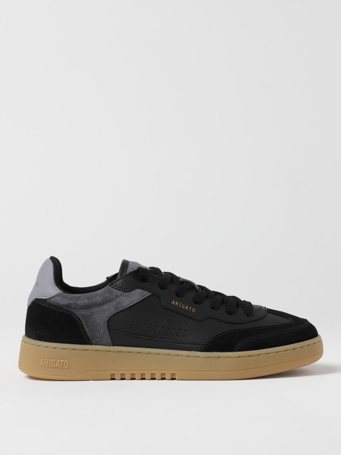 Axel Arigato Black Low Sneakers In Eco-friendly Leather And Suede With Beige Sole In Black