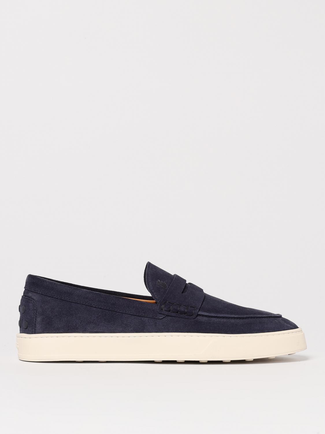 Tod's Mens Tods Mocassino Cassetta 04l Suede Loafers In Blue