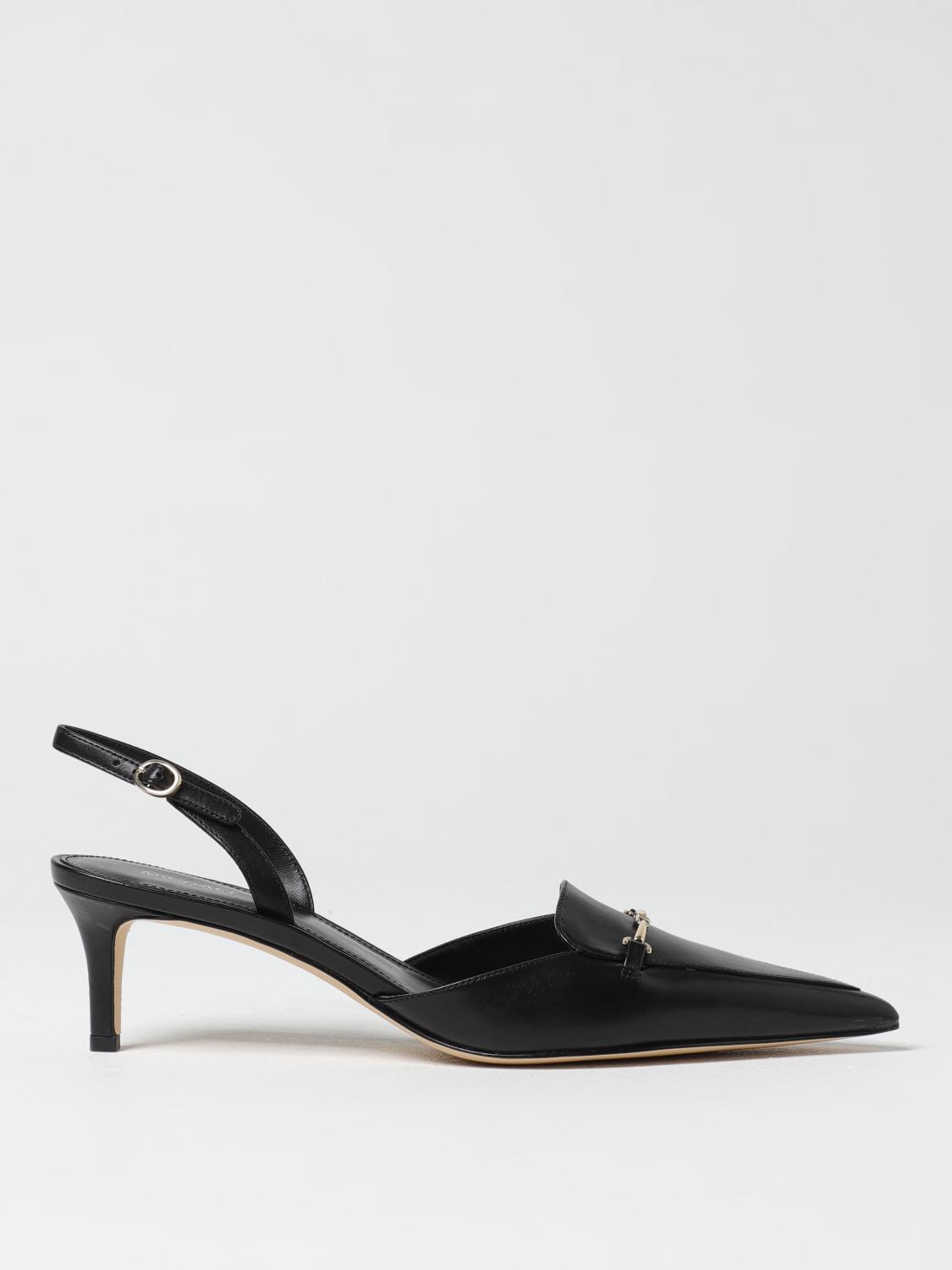 Michael Kors Lena Slingback In Black Leather In Black
