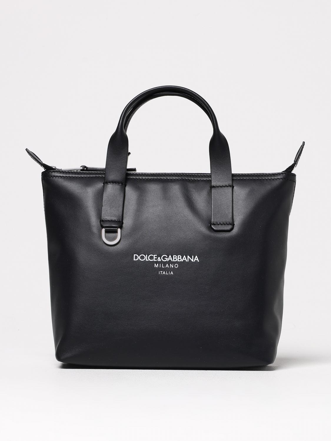 Dolce & Gabbana Logo-print Tote Bag In Black