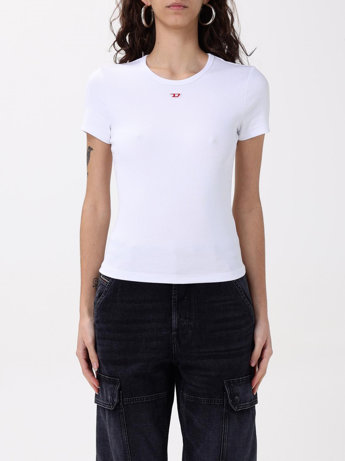 Diesel T-uncutie Stretch-cotton T-shirt In White