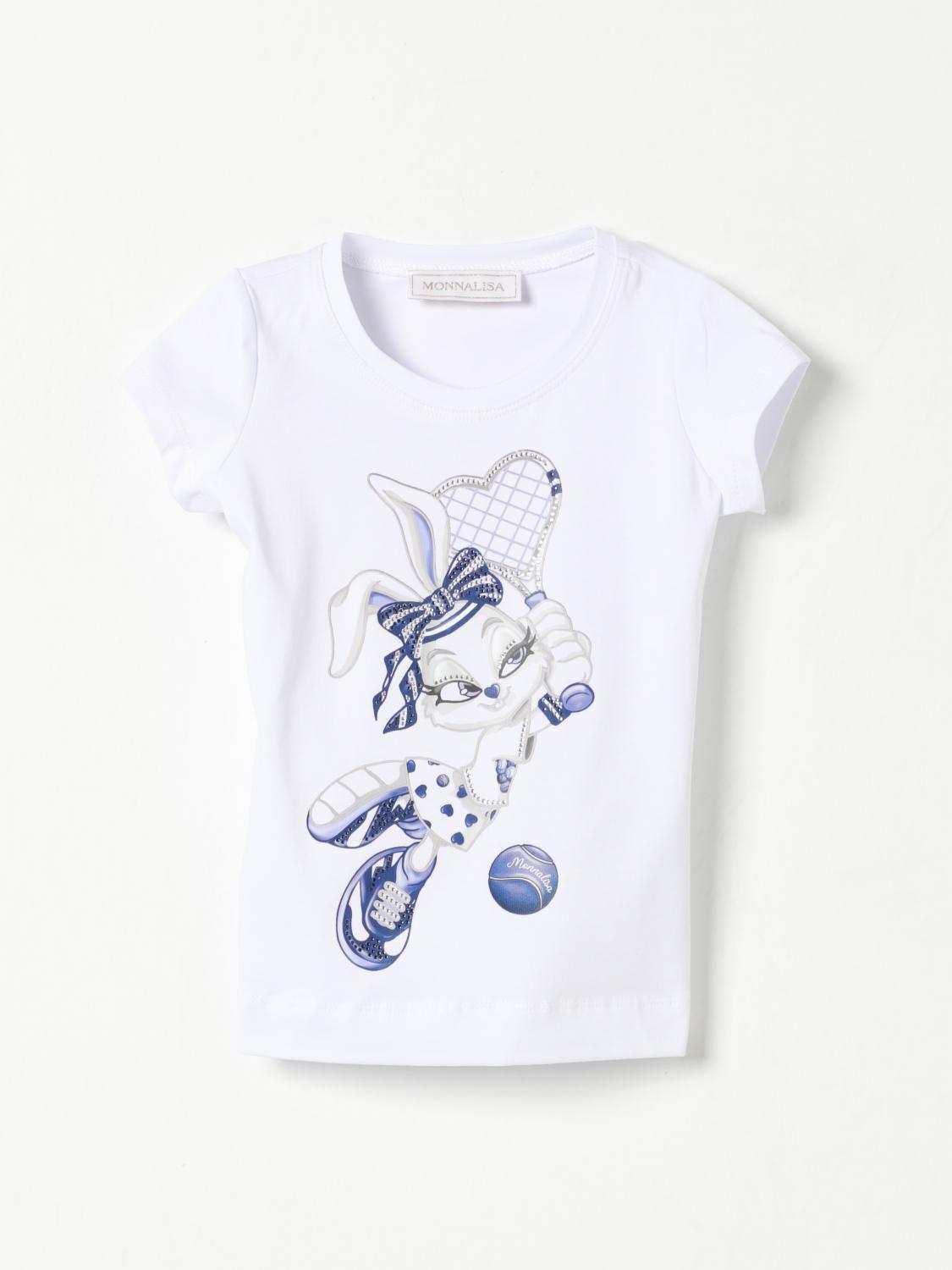 Monnalisa T-shirt Mit Hasen-print In White