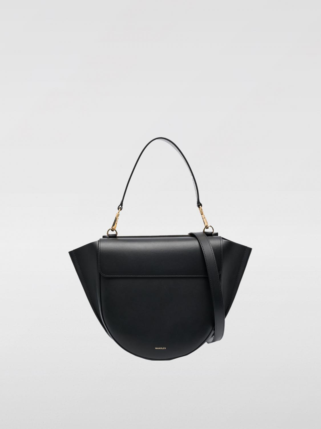Wandler Medium Hortensia Leather Tote Bag In Black