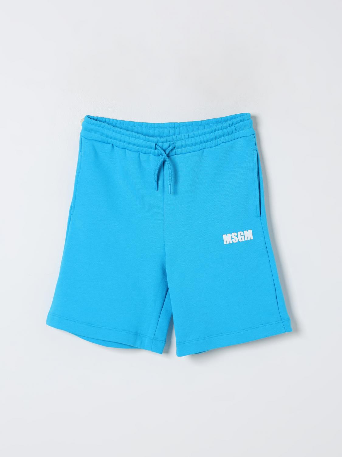 Msgm Shorts Kids Kids Color Turquoise In Türkis