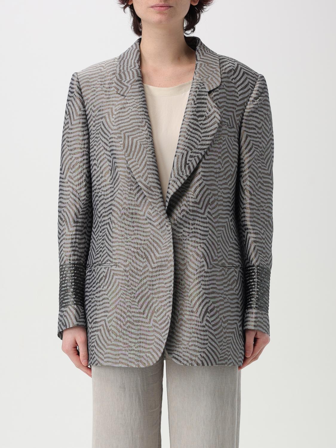 Blazer GIORGIO ARMANI Woman color Charcoal