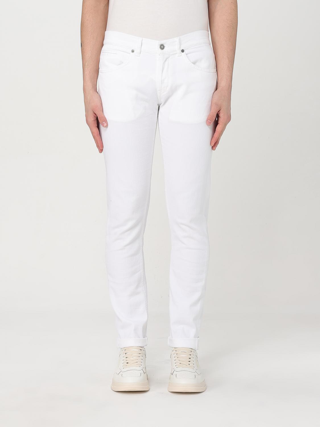 Dondup Denim Trousers With Belt Loops In White