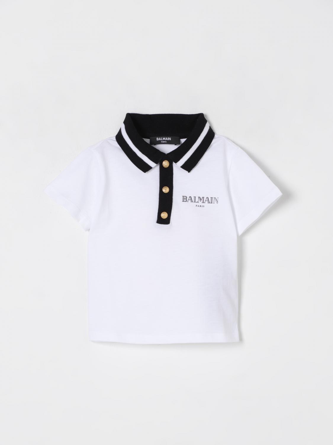 Shop Balmain T-shirt Kids Color White