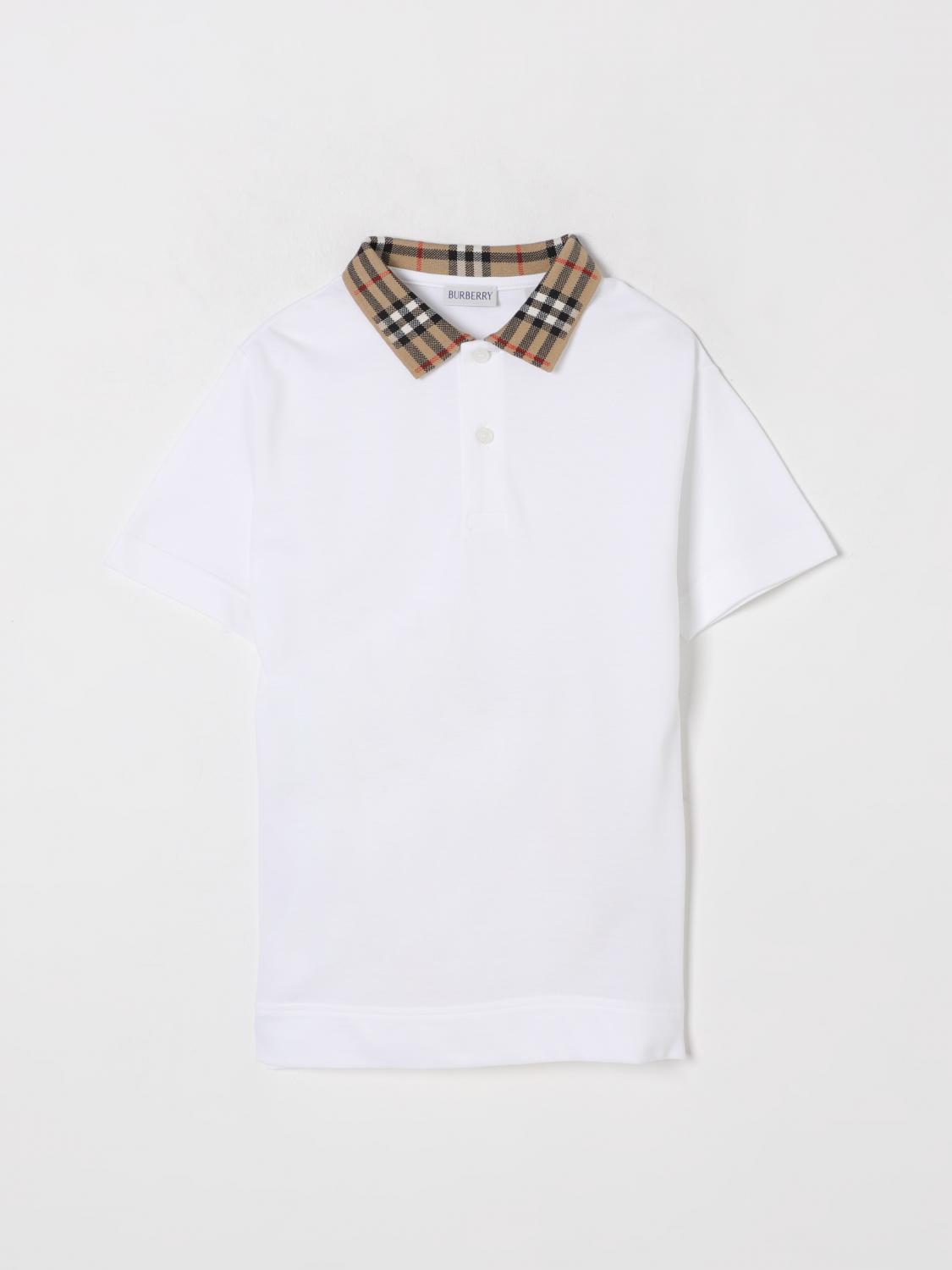 Burberry Polo Shirt Kids Color White In White