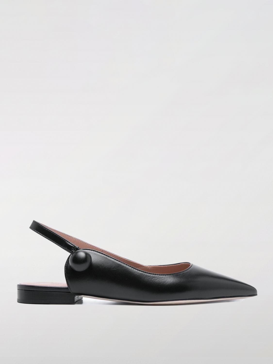 Malone Souliers Palmer Pointed Leather Ballet Flats In Black