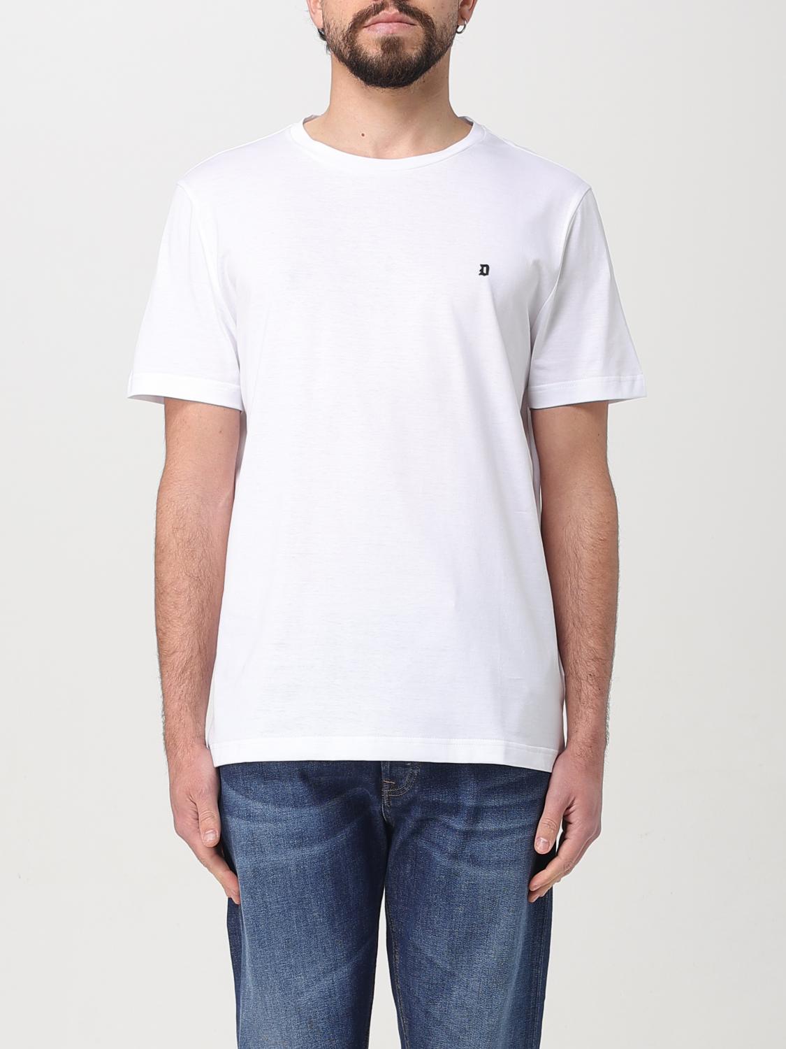 Dondup Short Sleeves T-shirt With Small Logo In White