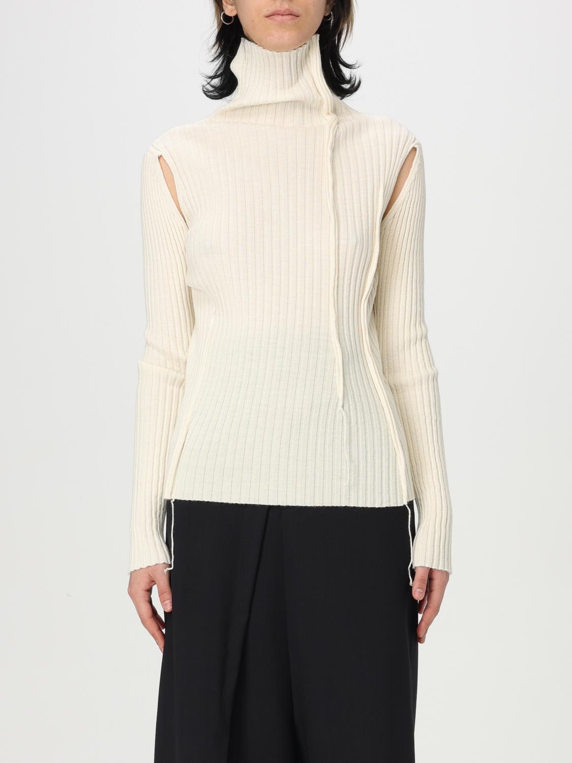 Mm6 Maison Margiela Mm6 By Maison Margiela Ribbed Knit Turtleneck Sweater In White