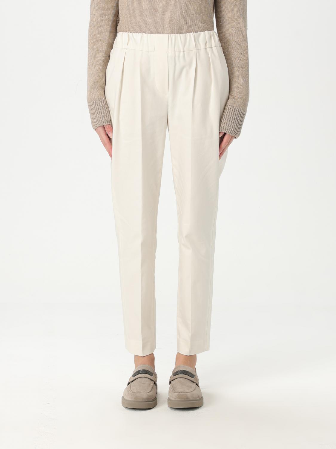 Brunello Cucinelli Loose Waist Casual Pants In White