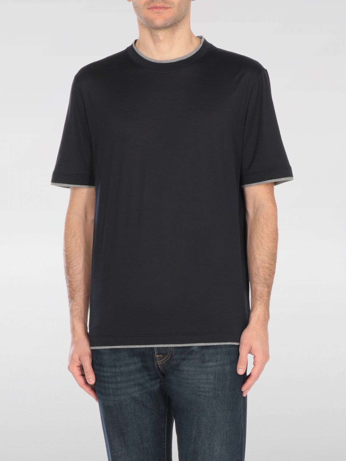 Brunello Cucinelli T-shirt Men Color Blue 1