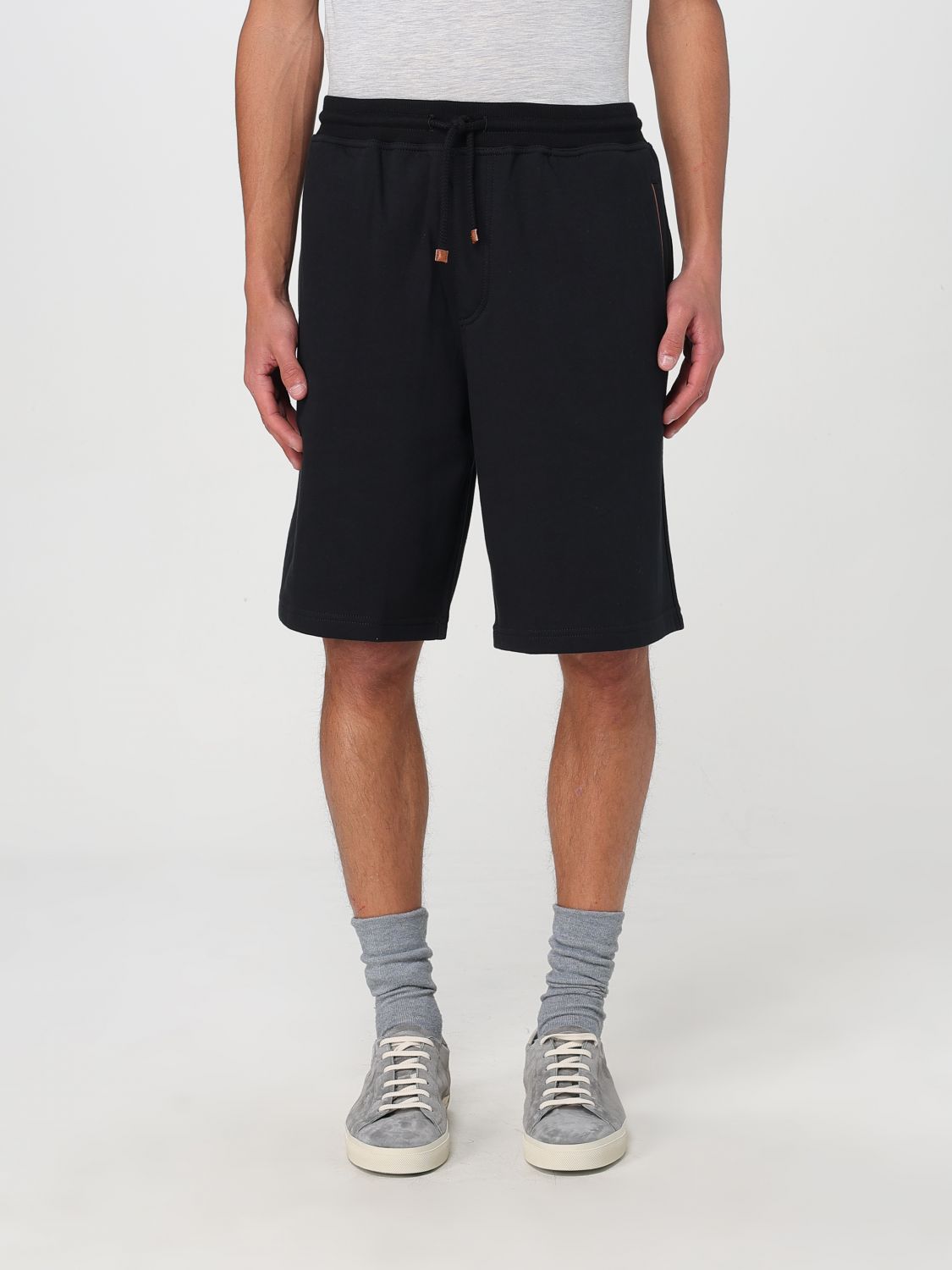Brunello Cucinelli Elasticized Waistband Cotton Blend Shorts