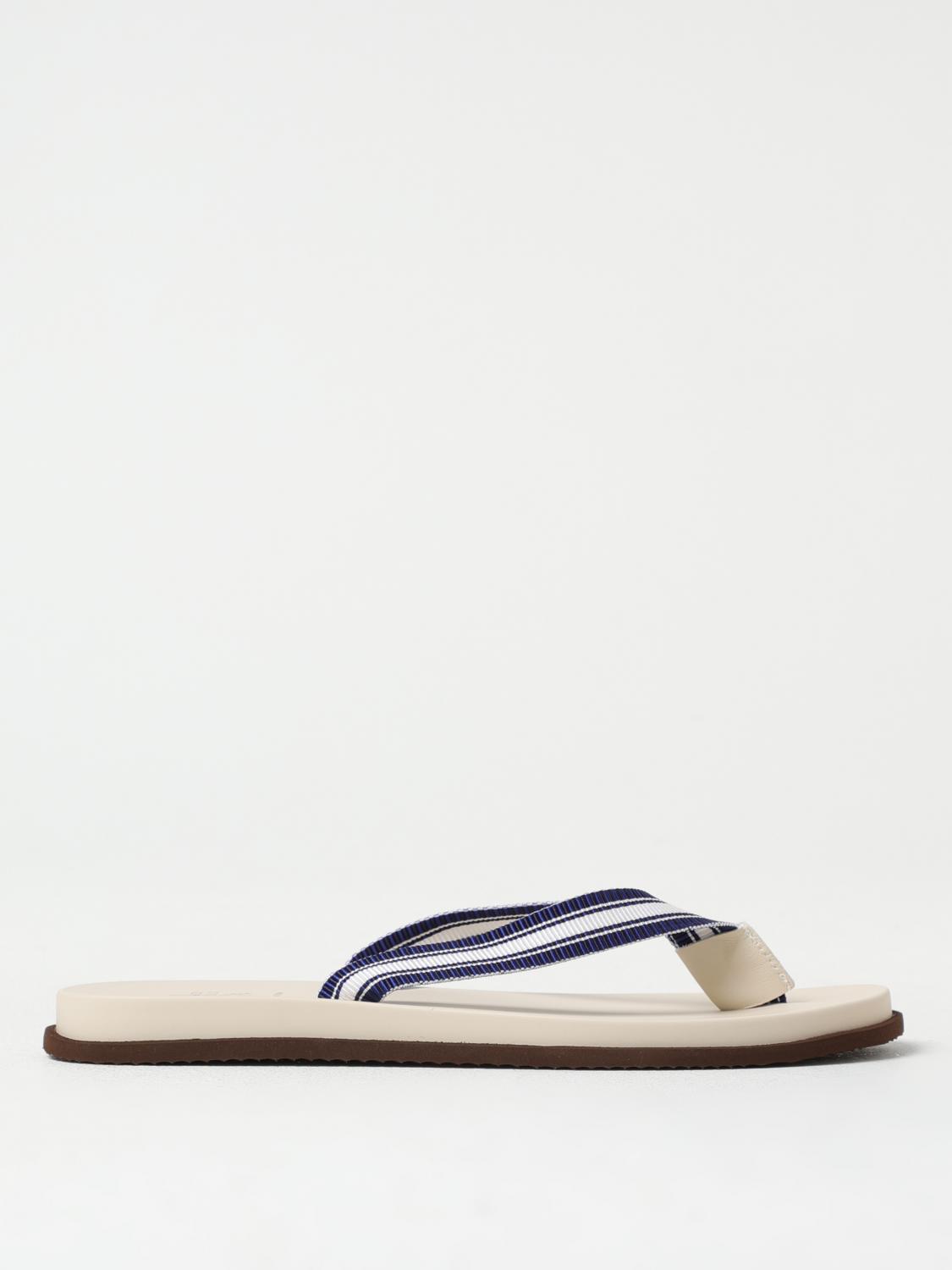Brunello Cucinelli Ivory Pool Slides In Beige