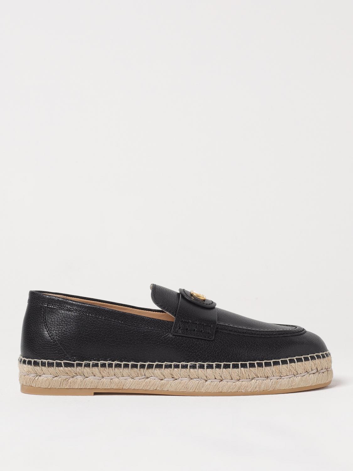 Valentino Palm Avenue Calf Leather Espadrilles In Black