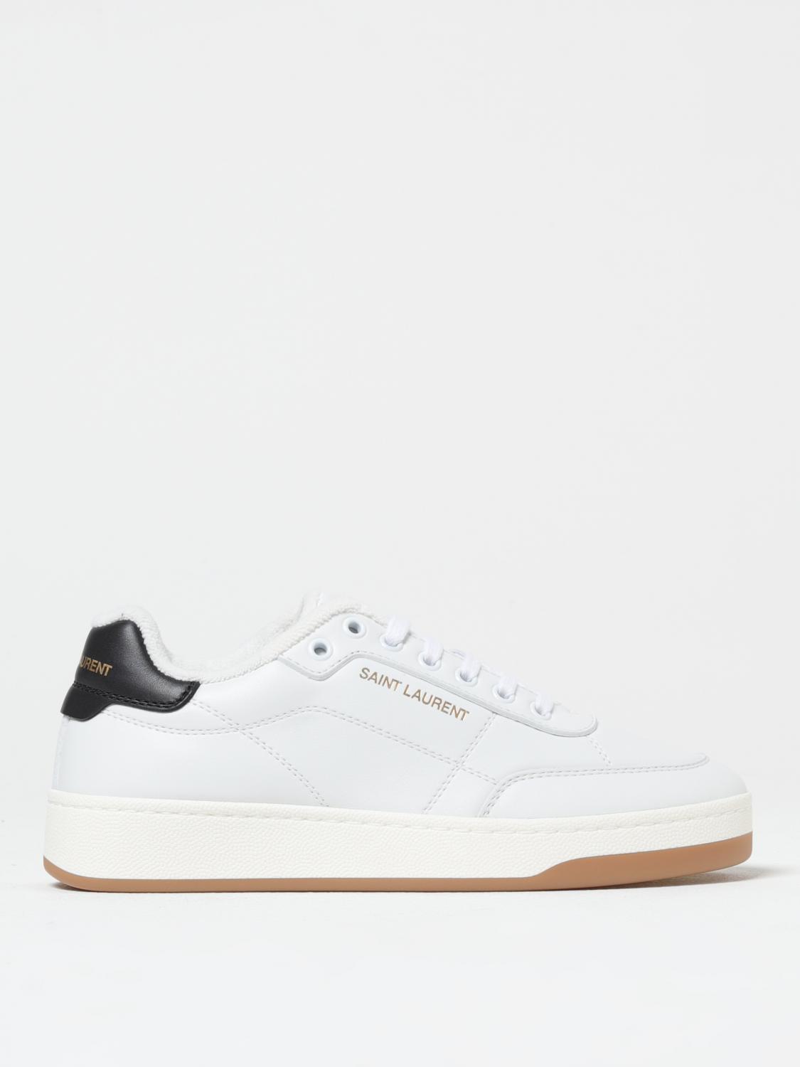Saint Laurent White Smooth Leather Sl/61 Sneakers In White