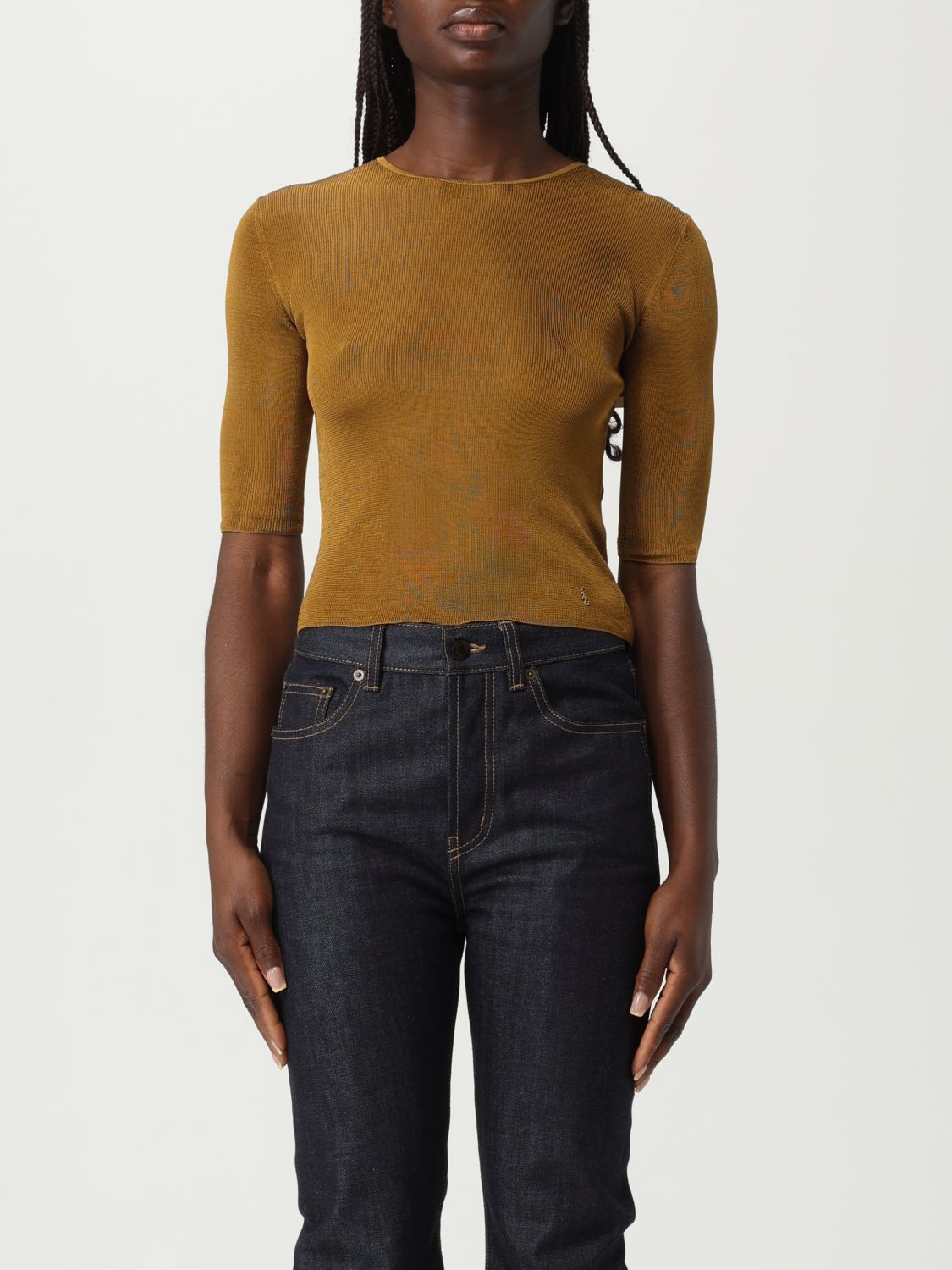 Saint Laurent Maglia In Viscosa