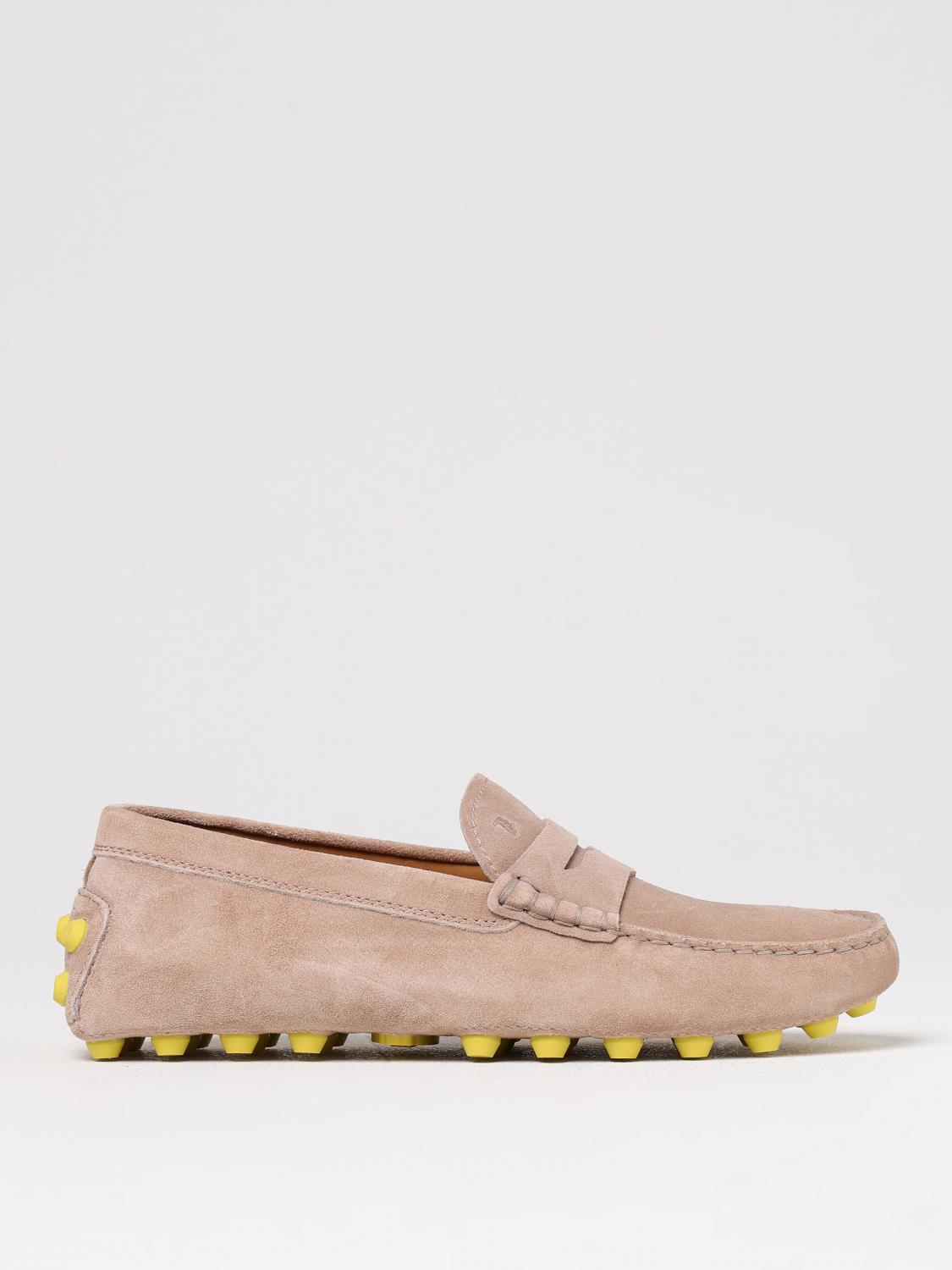 Tod's Gommino Suede Driving Shoes In Pink