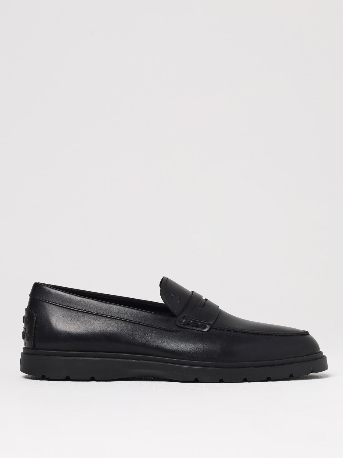 Tod's Leather Loafers In Black
