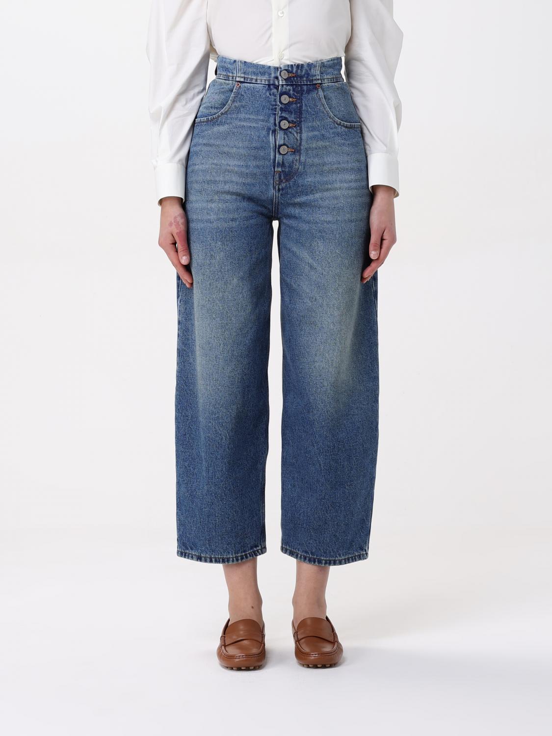 Shop Mm6 Maison Margiela Jeans Woman Color Blue