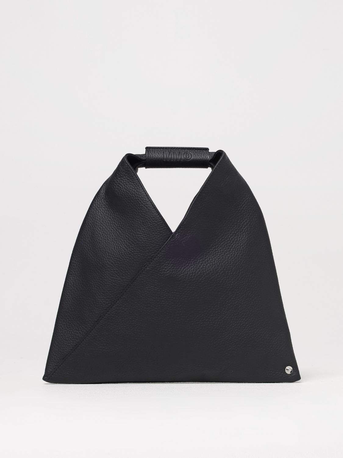 Mm6 Maison Margiela Triangle Small Graphic-print Tote In Black
