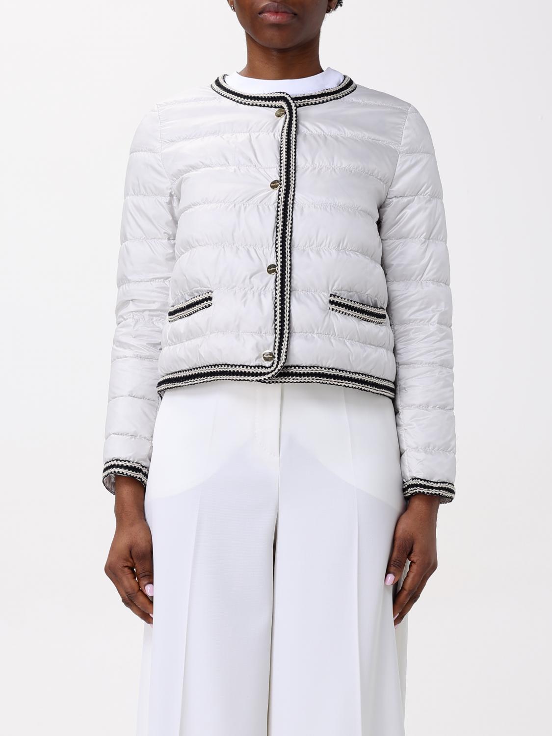 Max Mara The Cube Kate Quilted Jacket Grey In Yellow Cream