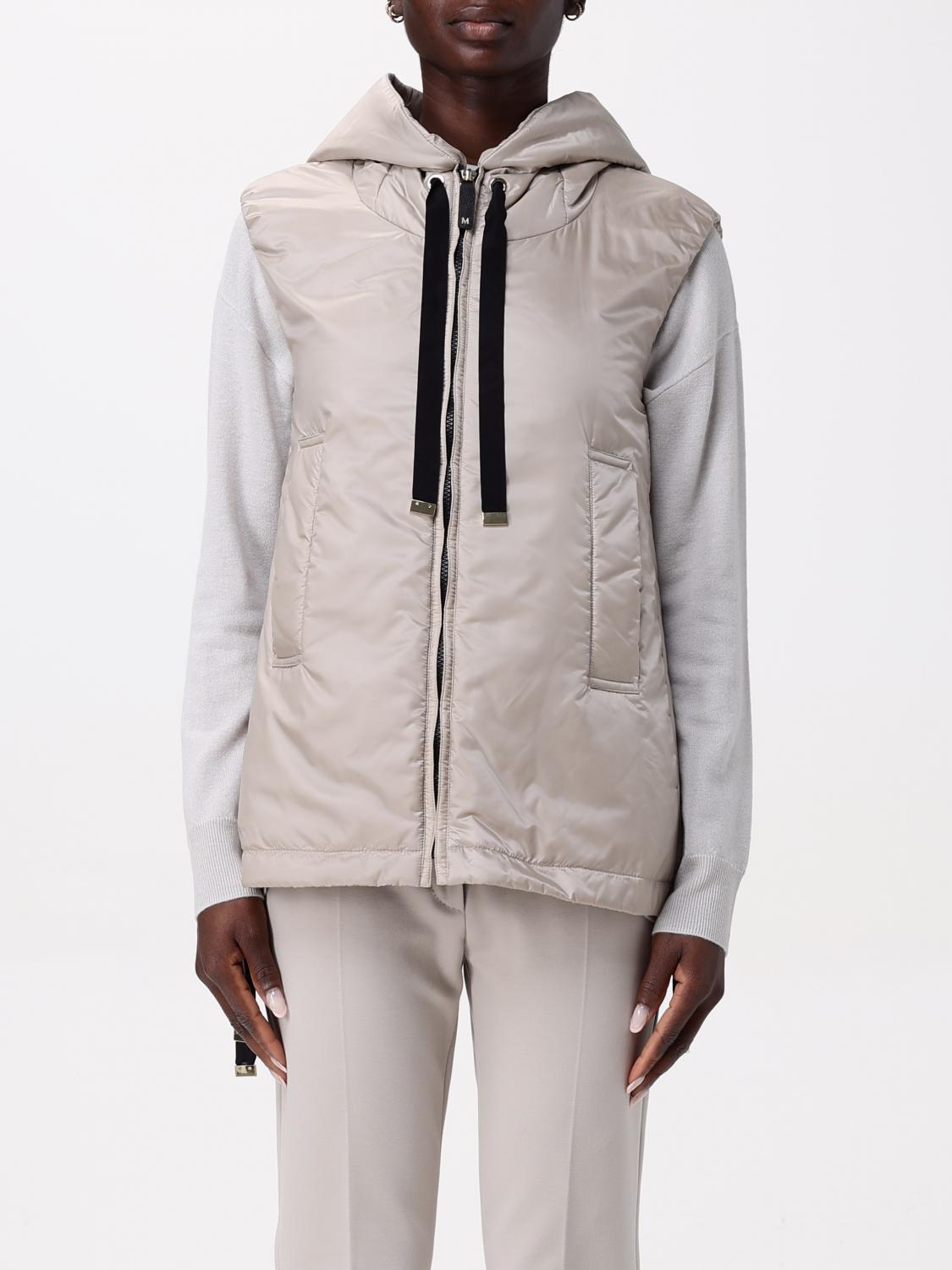 Shop Max Mara The Cube Waistcoat Woman Color Beige