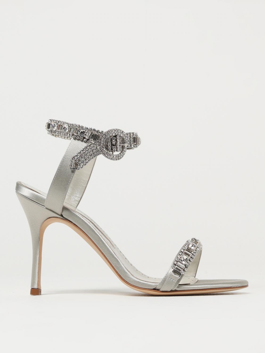 Manolo Blahnik Heeled Sandals  Woman Color Pearl In Pearl