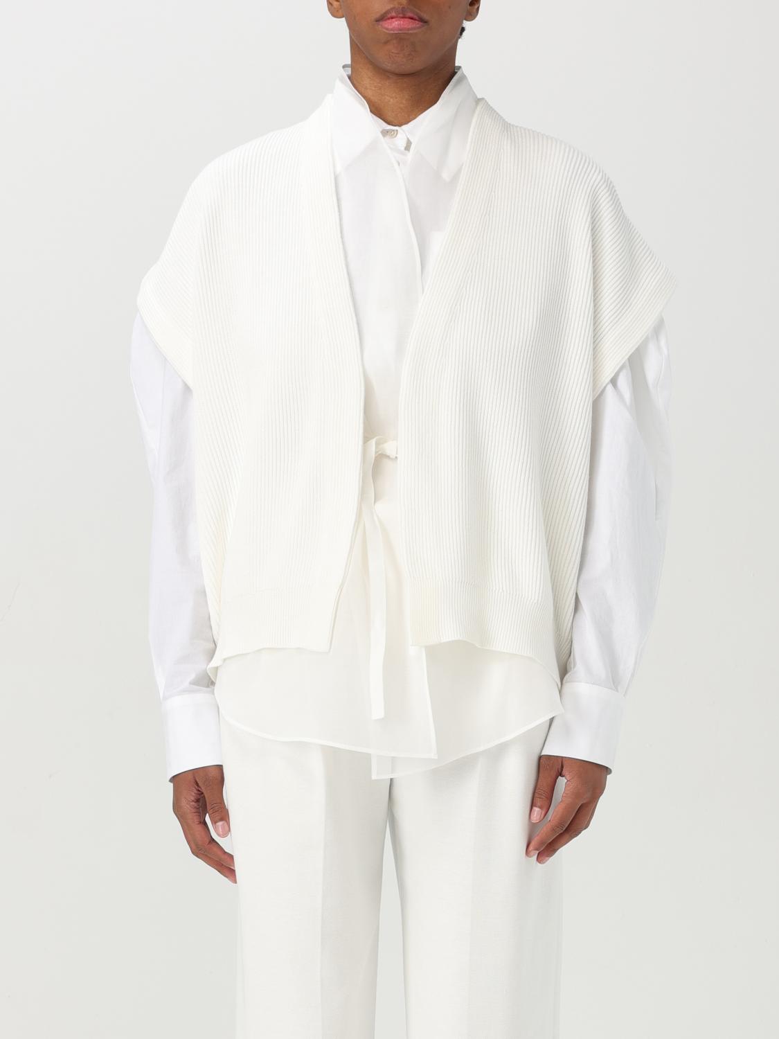 Brunello Cucinelli Layered Cardigan Sweaters And Cardigans White In Weiss