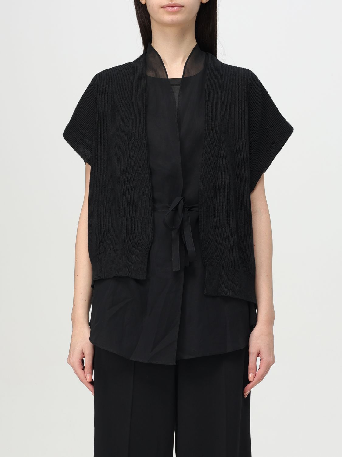 Shop Brunello Cucinelli Cardigan Woman Color Black In Schwarz