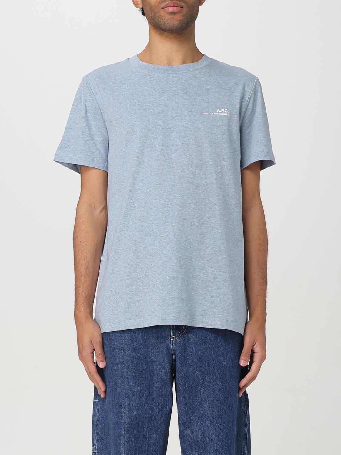 Apc T-shirt A.p.c. Men Color Blue In Blue
