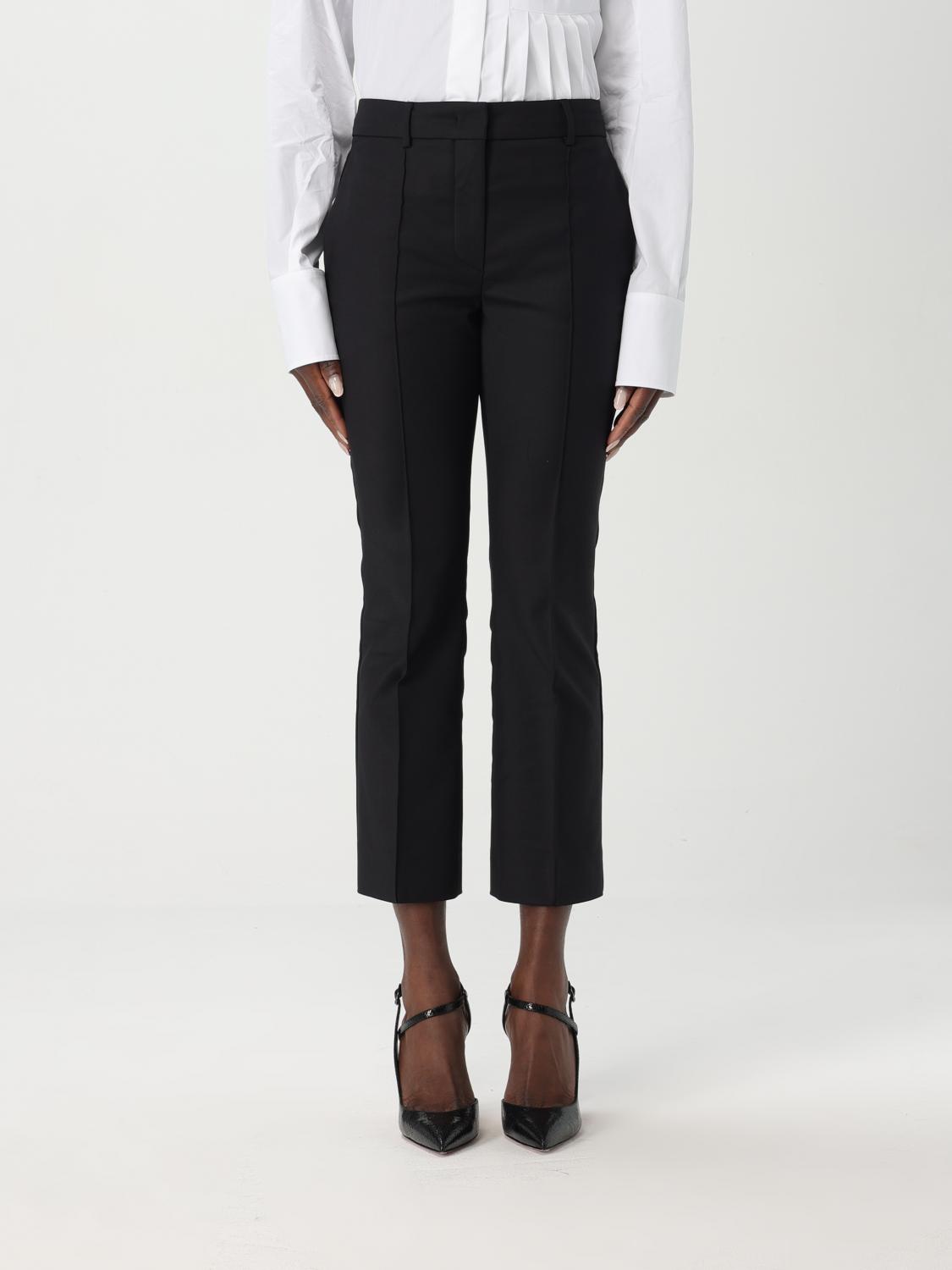 Sportmax Black Obliqua Mini Flare Trousers In Black