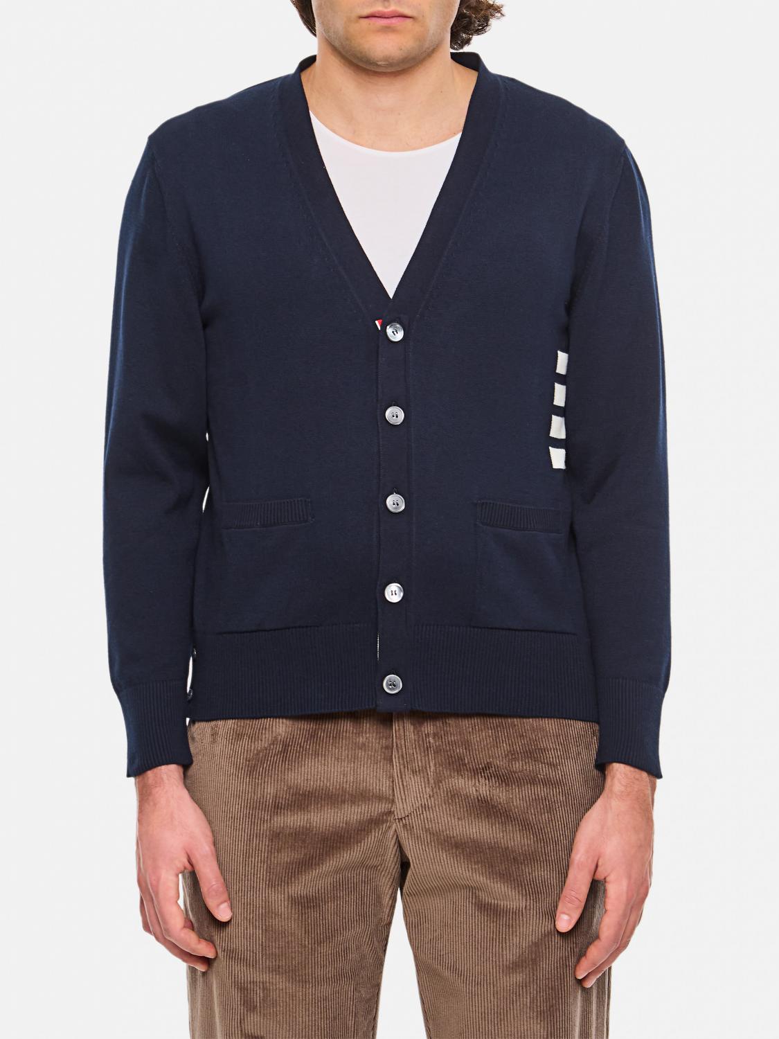 Shop Thom Browne Cardigan Men Color Navy