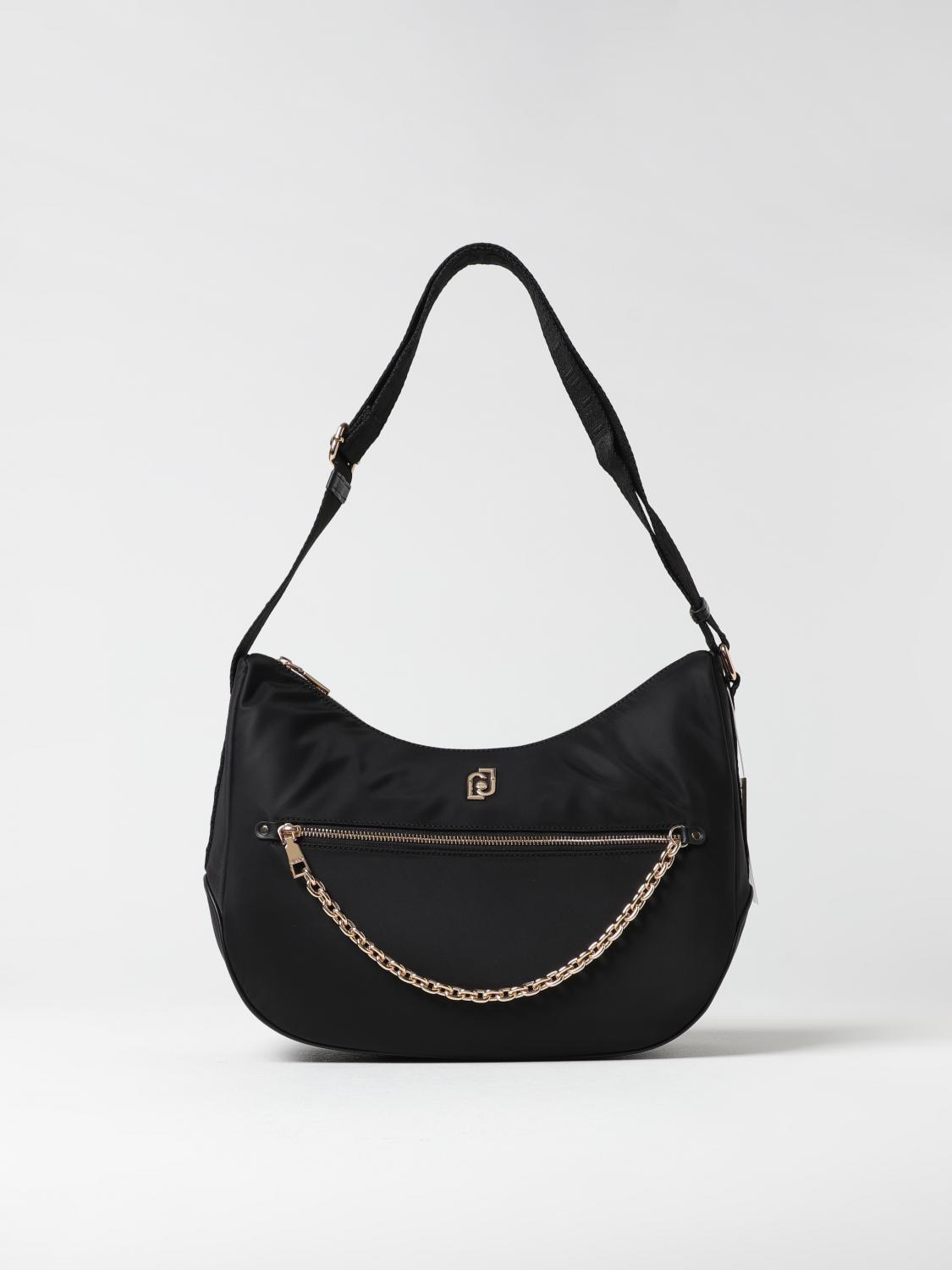Liu •jo Chain Detail Shoulder Bag With Zip Pocket In Black