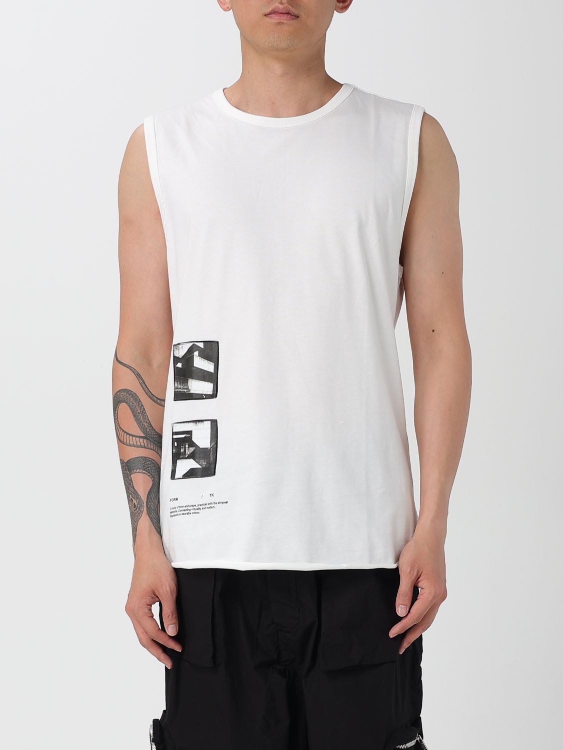 Thom Krom Men Sleevesless T-shirt Clothing In White