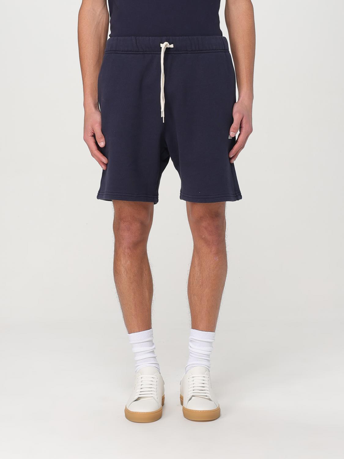 Autry Blue Logo Embroidered Shorts In Blue