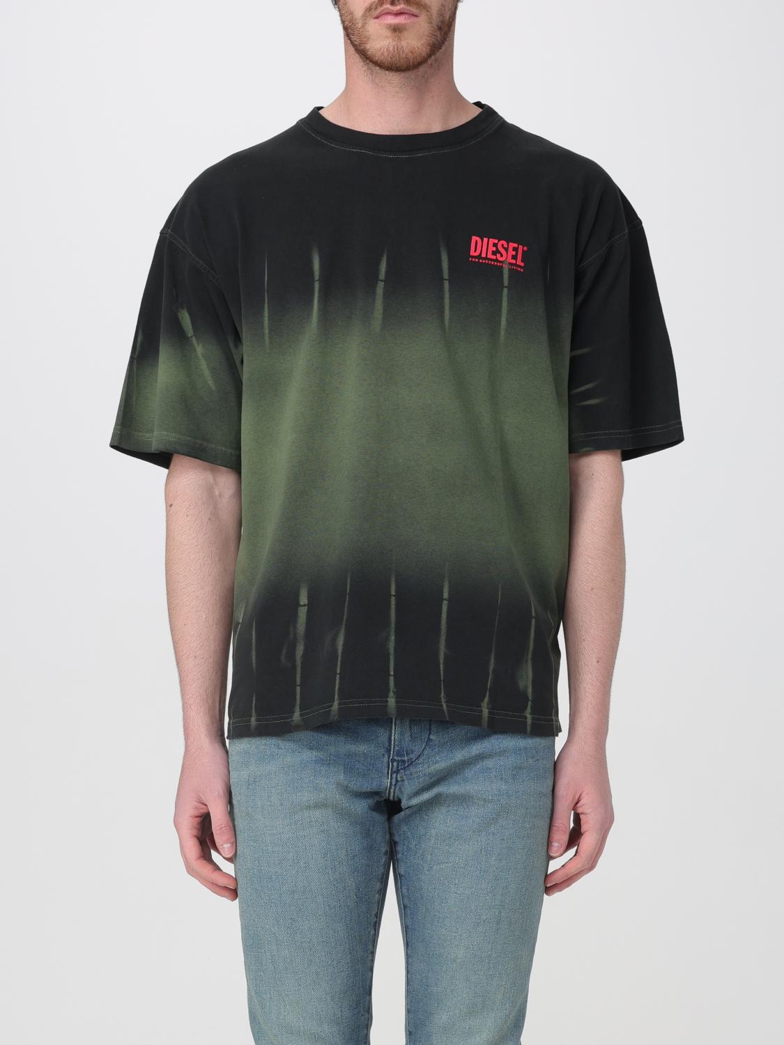 Diesel Mens 5dra T-boxt-r3 Crewneck Cotton-jersey T-shirt Xs In Green